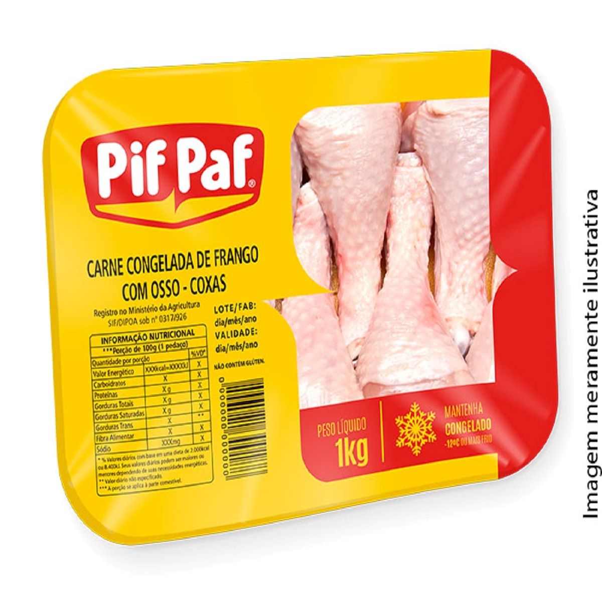 Coxa de Frango Congelado Pif Paf 1 kg