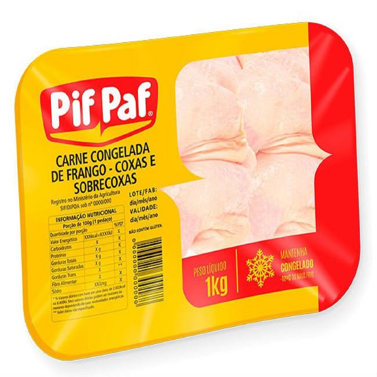 Coxa com Sobrecoxa de Frango Congelado Pif Paf 1 kg