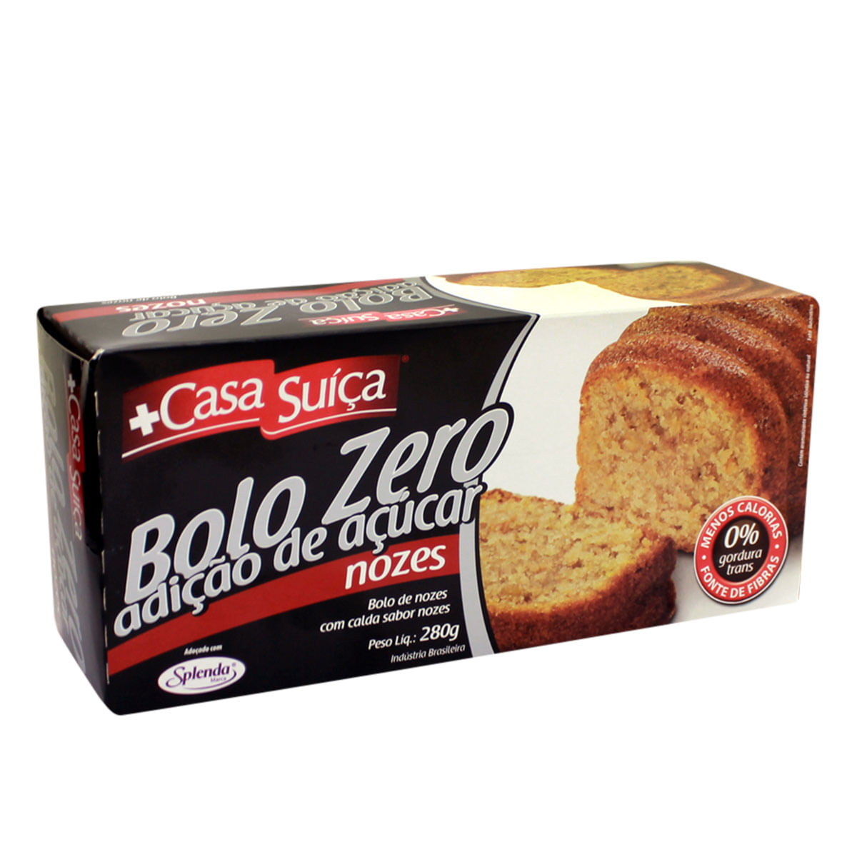 Bolo de Nozes Casa Suíça Zero 280g