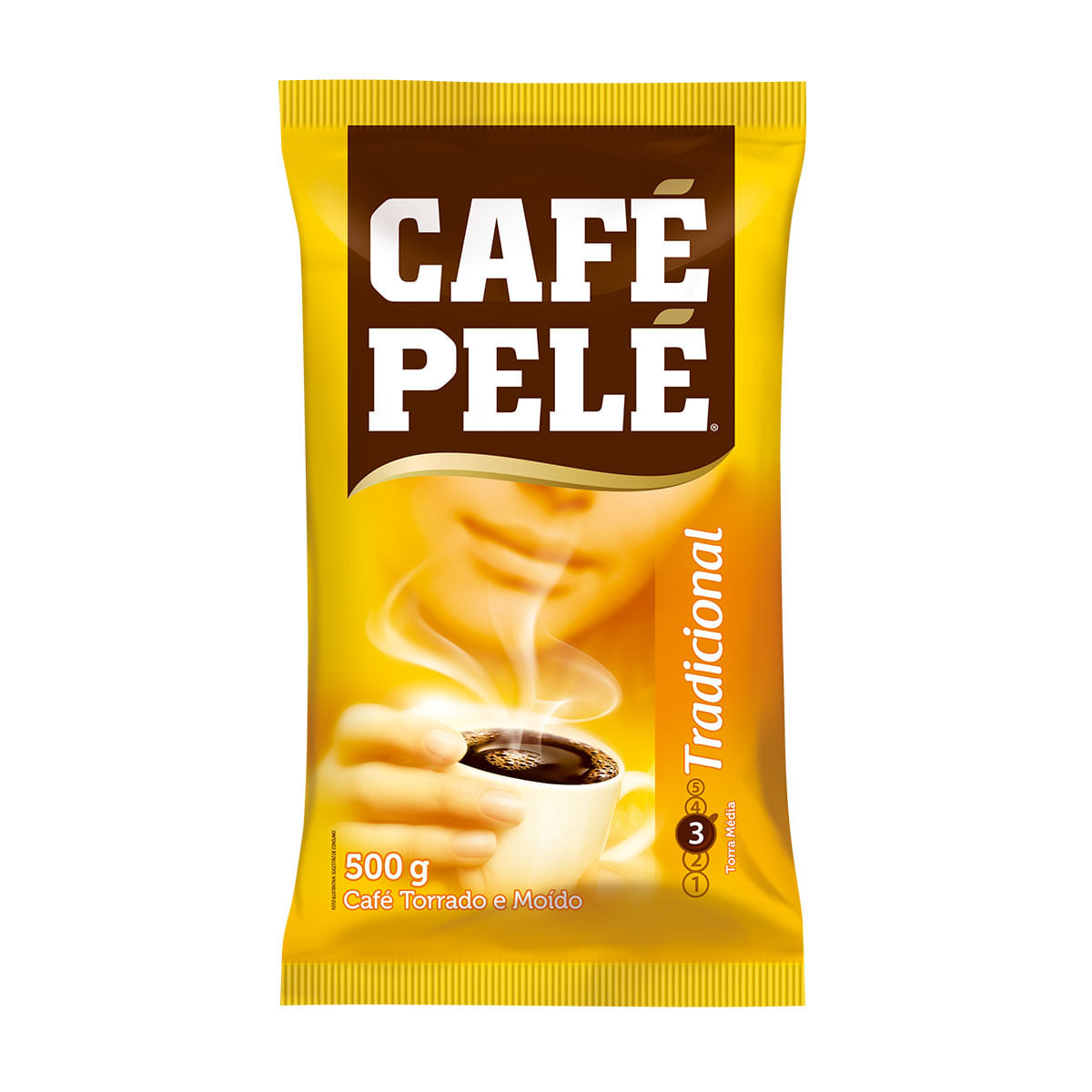 Café Torrado e Moído Pelé Tradicional Almofada 500 g