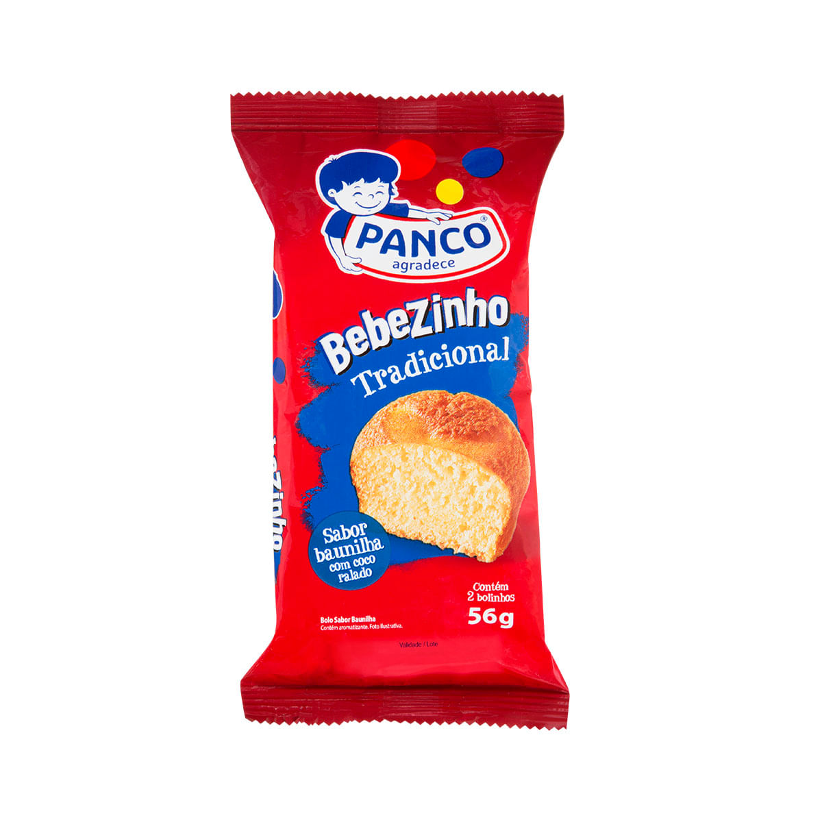 Mini Bolo Baunilha Bebezinho Panco 56g - 2 Unidades