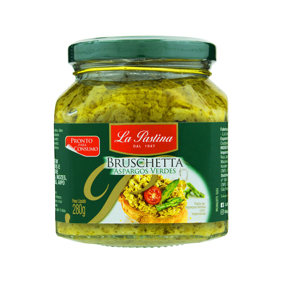 Antepasto de Aspargo para Brusqueta La Pastina 280g