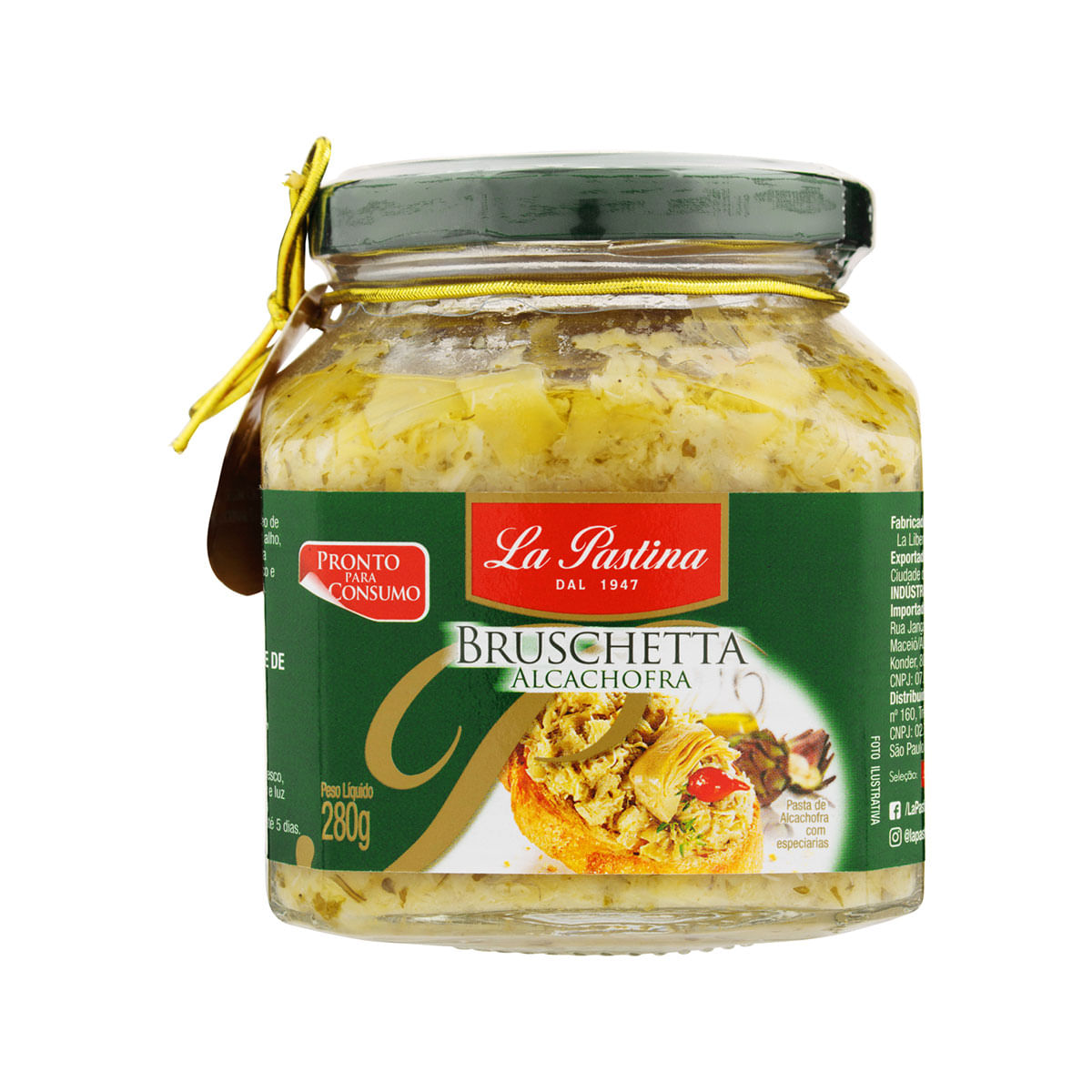 Antepasto de Alcachofra para Brusqueta La Pastina 280g