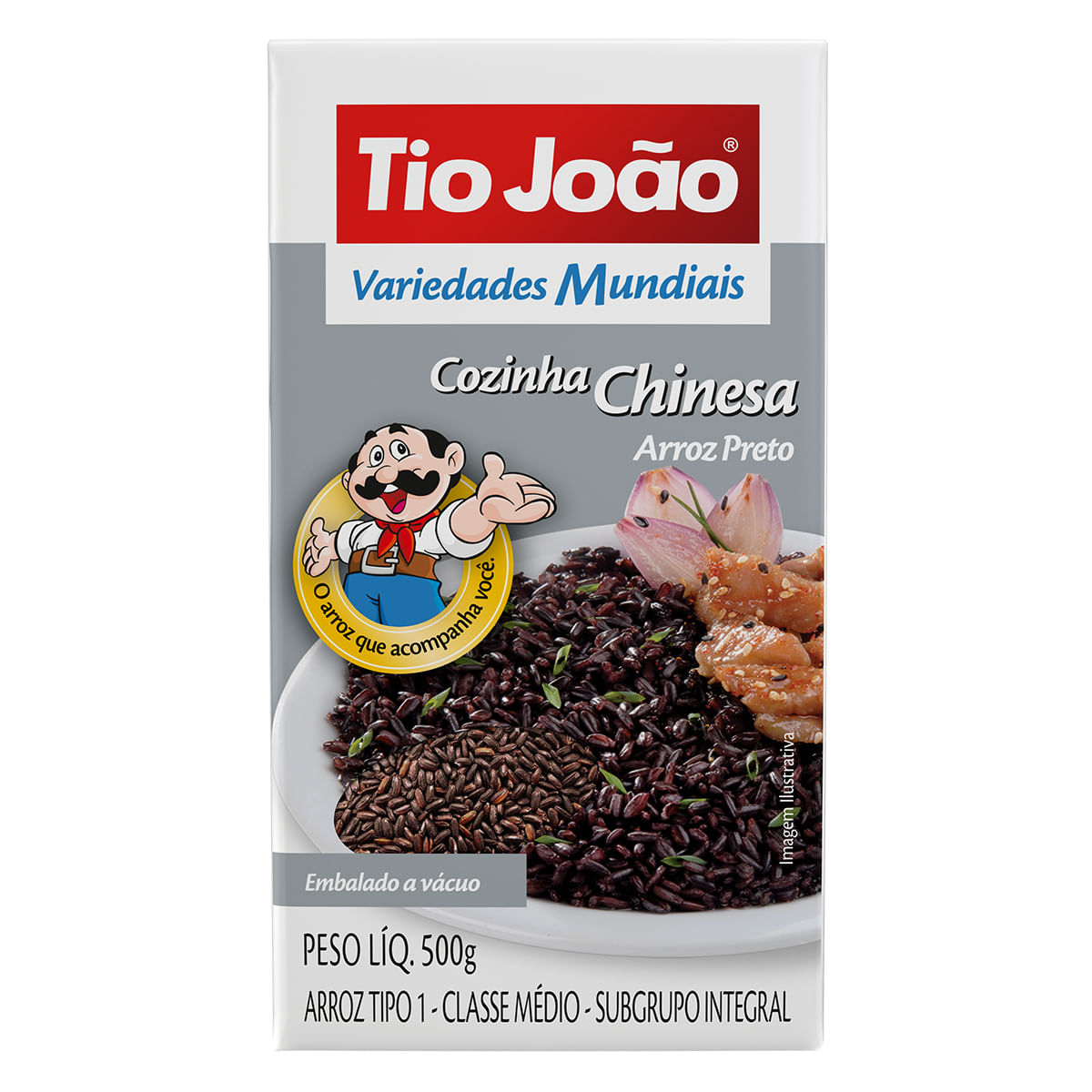 Arroz Preto Médio Tipo 1 Tio João Variedades Mundiais 500g