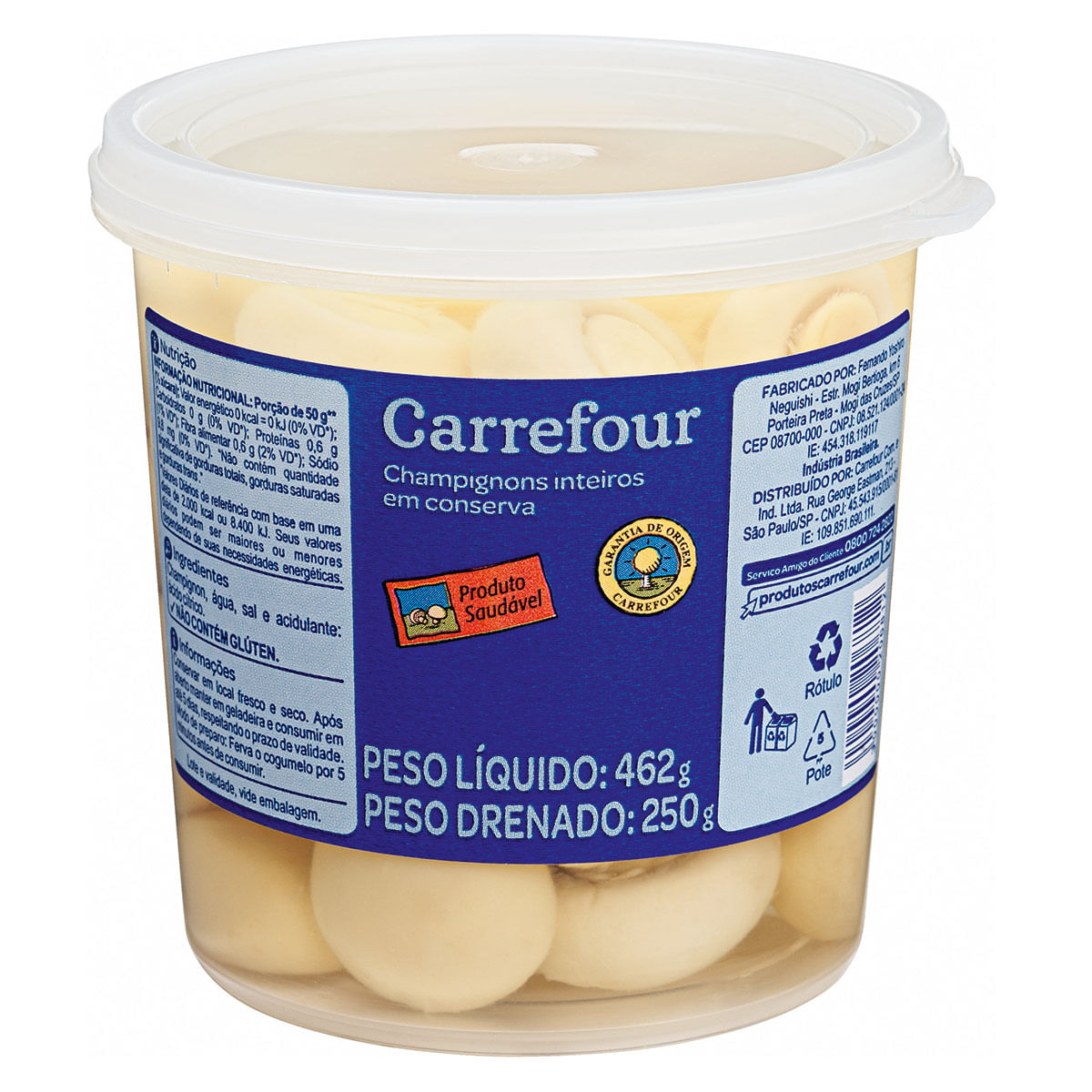 Congumelo Paris em Conserva Carrefour 250g