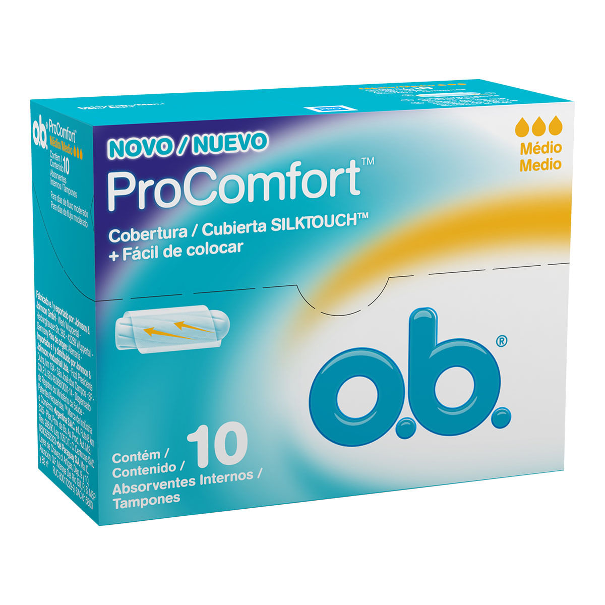 Absorvente Interno Médio O.B. ProComfort 10 Unidades