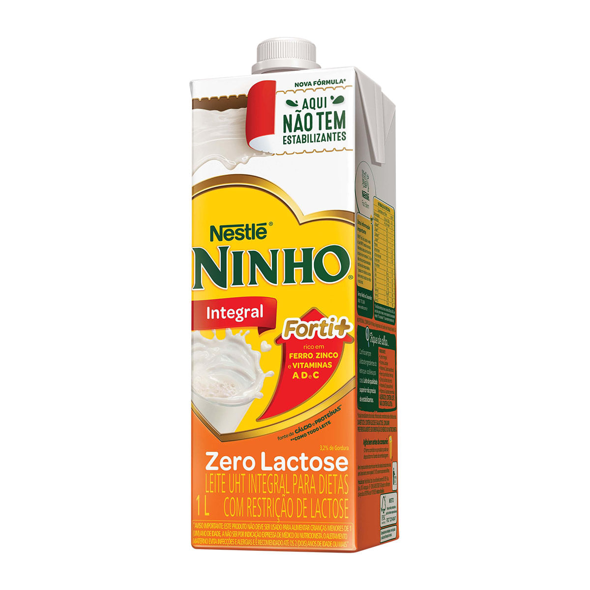 Leite Integral Zero Lactose UHT Tipo A Nestlé Ninho 1 Litro