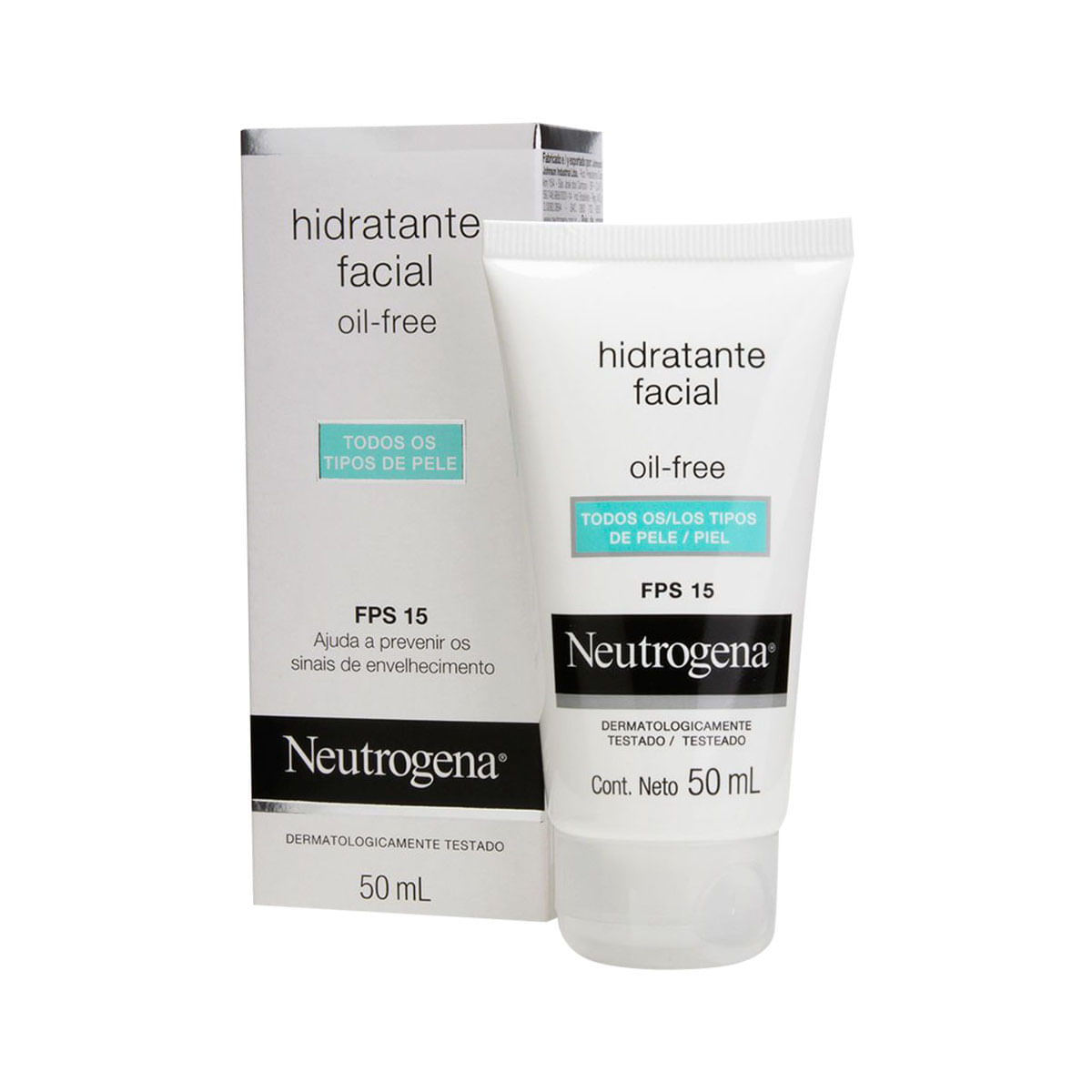 Gel Creme Hidratante Facial Diurno Pele Mista e Oleosa FPS 15 Neutrogena Oil Free 50ml