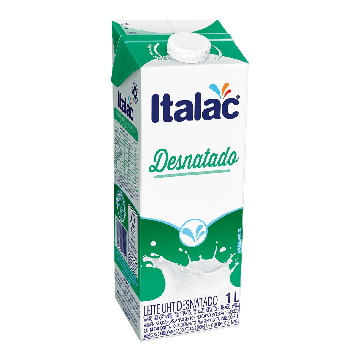 Leite Desnatado UHT Italac 1 Litro