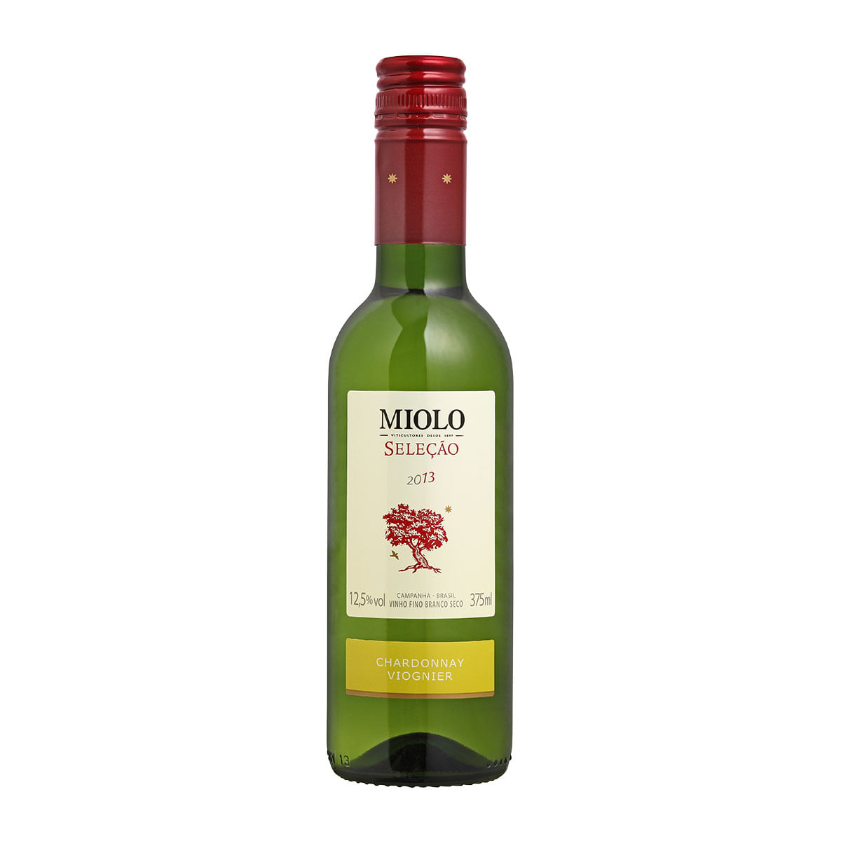 Vinho Branco Seco Miolo Chardonnay e Viognier Meia Garrafa 375ml