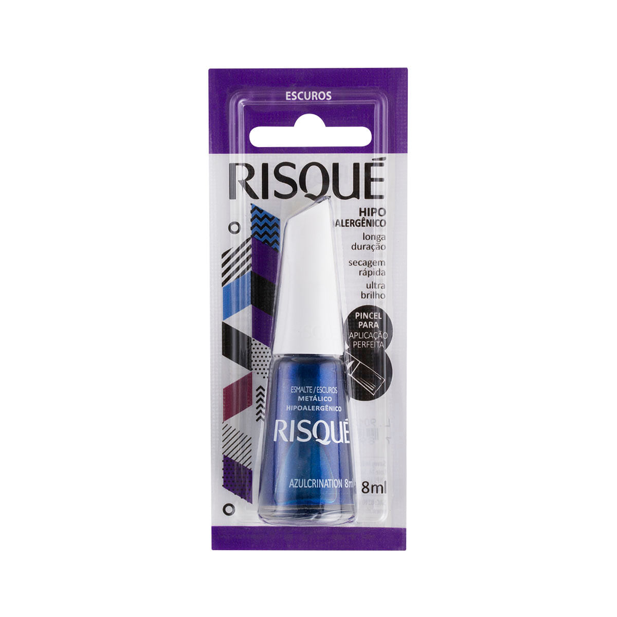 Esmalte Risqué Escuros Azulcrination 8ml