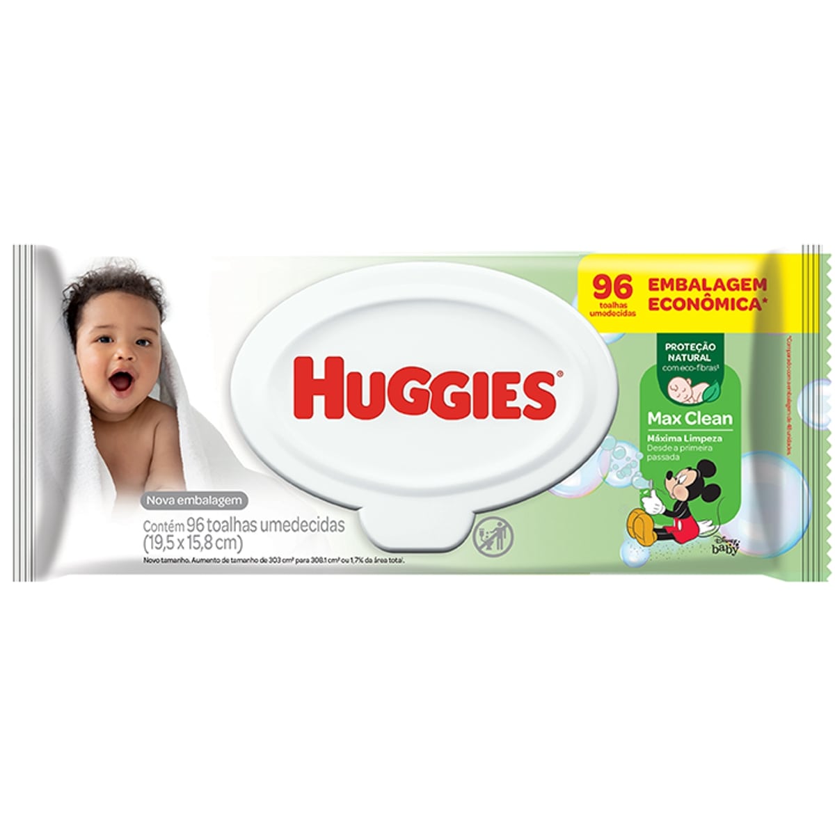 Lenço Umedecido Huggies Turma da Mônica 96 Unidades