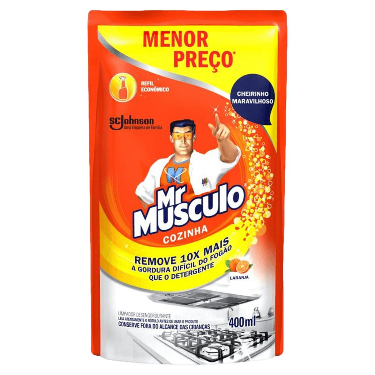 Desengordurante Mr Músculo Cozinha Refil Laranja 400 ml