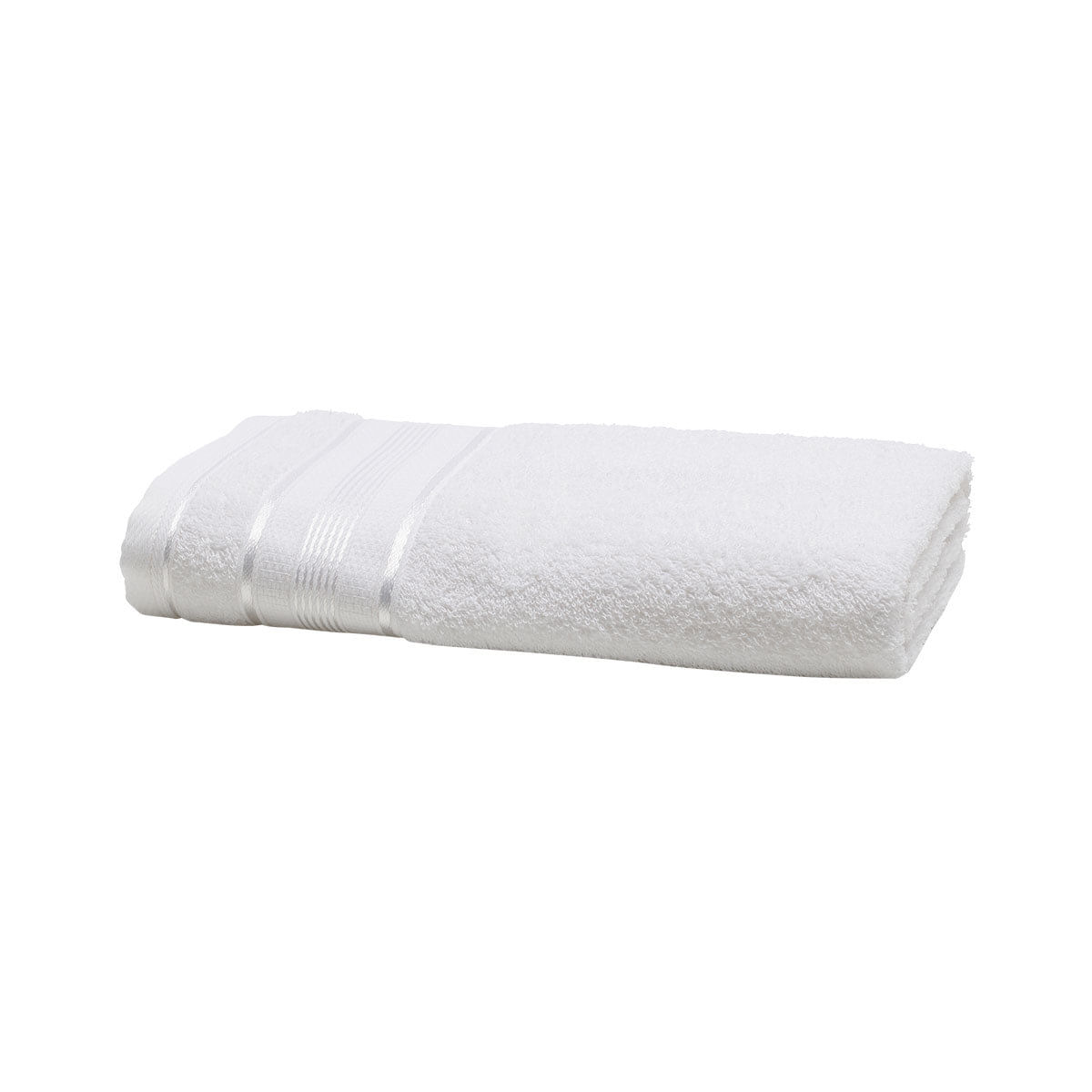 Toalha de Rosto Santista Branca 70x41 cm com Barra em Viscose