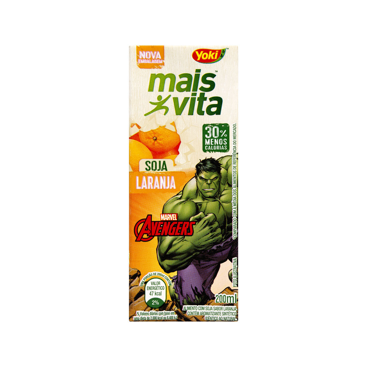 Bebida à Base de Soja Sabor Laranja Yoki Mais Vita 200ml