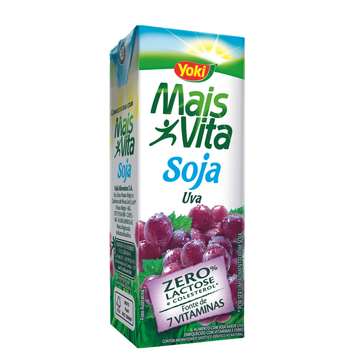 Bebida à Base de Soja Sabor Uva Yoki Mais Vita 200 ML