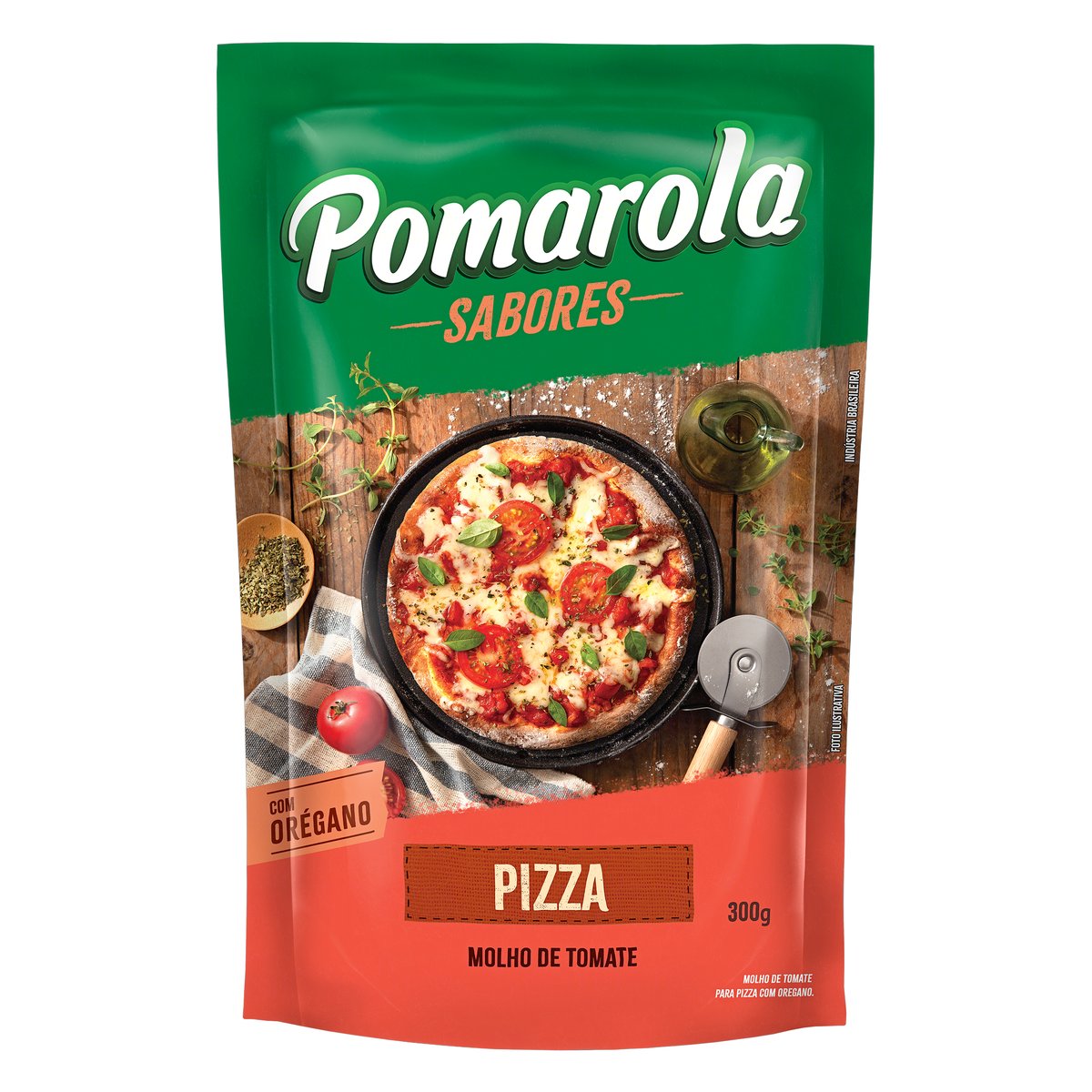 Molho de Tomate Sabor Pizza com Orégano Pomarola 300g