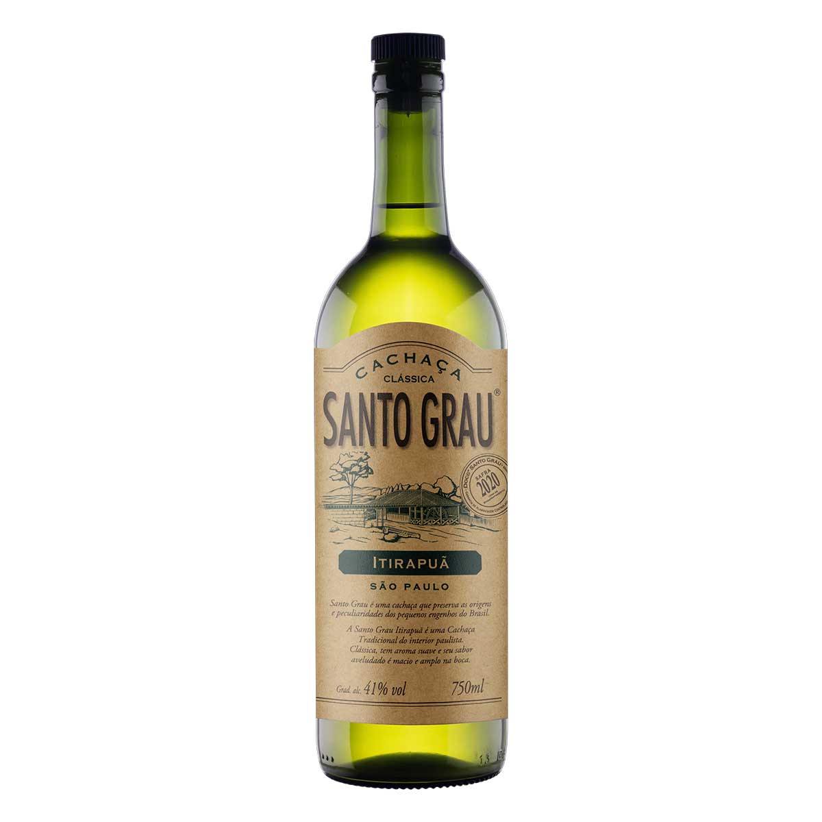 Cachaça Clássica Santo Grau Itirapuã Garrafa 750 ml