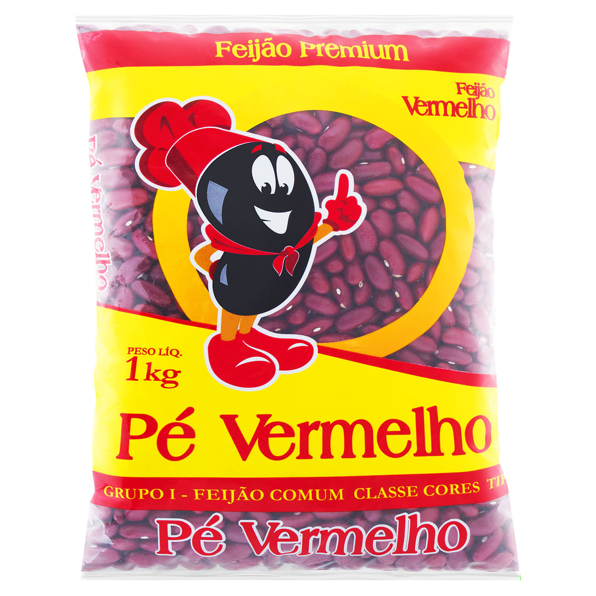 Feijão Vermelho Tipo 1 Pé Vermelho Premium 1 Kg