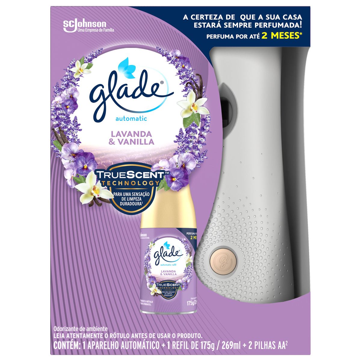 Desodorizador Glade Automatic Spray Aparelho + Refil Lavanda &amp; Baunilha 269 ml