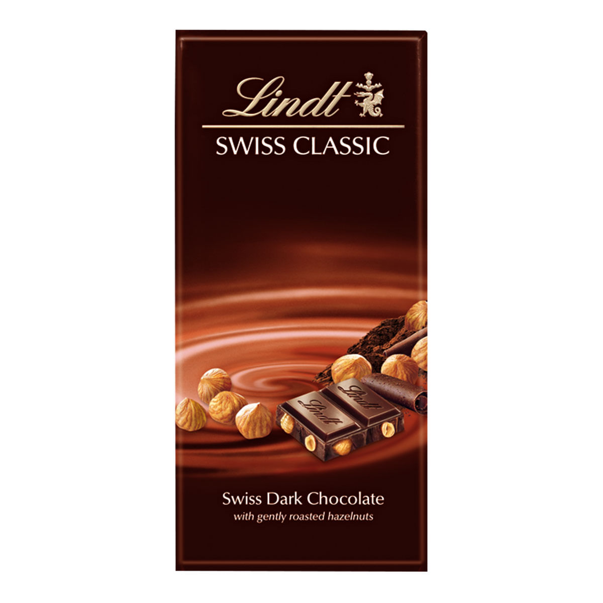 Chocolate Amargo com Avelã 49% Cacau Lindt Swiss Classic Dark 100g