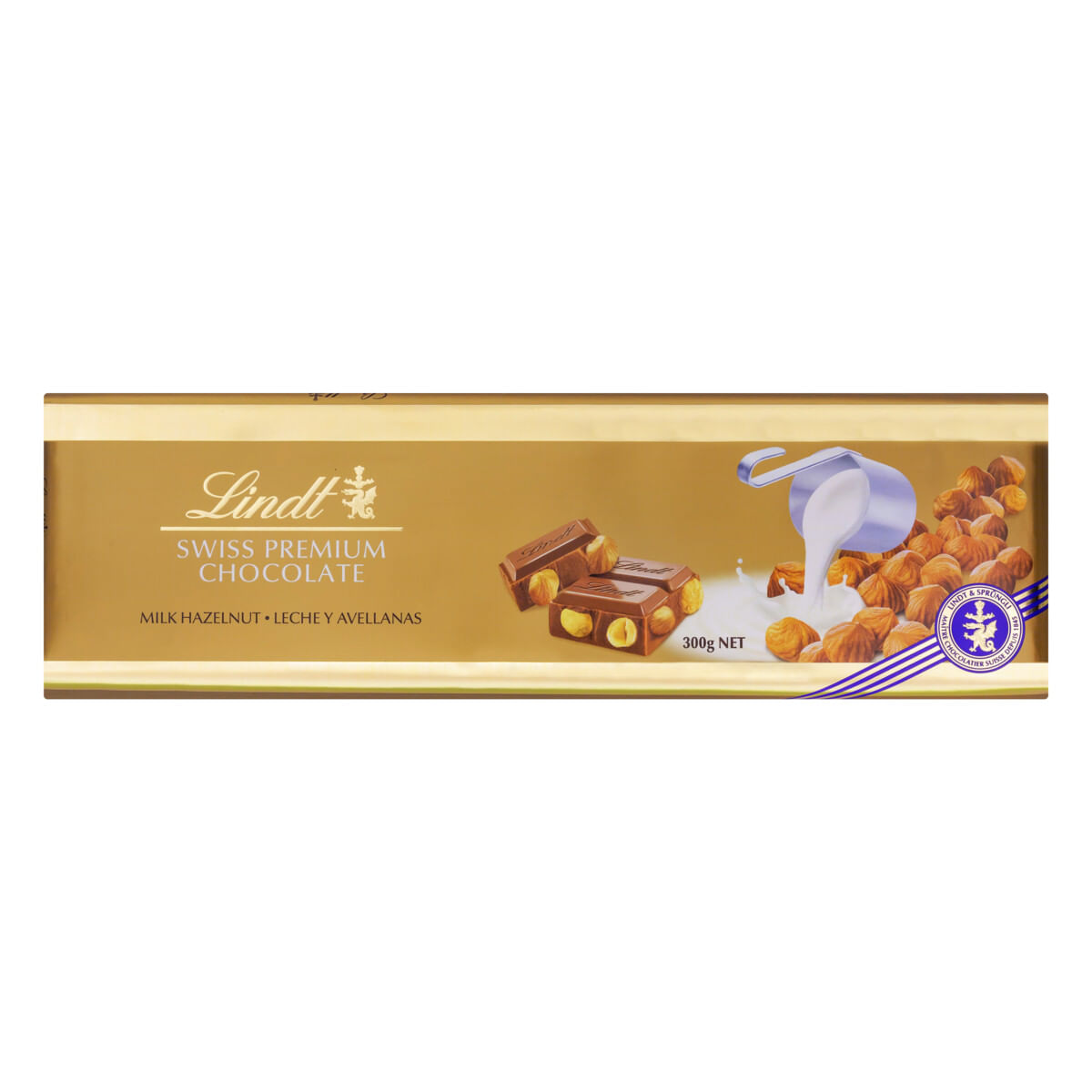 Chocolate Suíço ao Leite com Avelãs Inteiras Lindt Swiss Premium 300 g