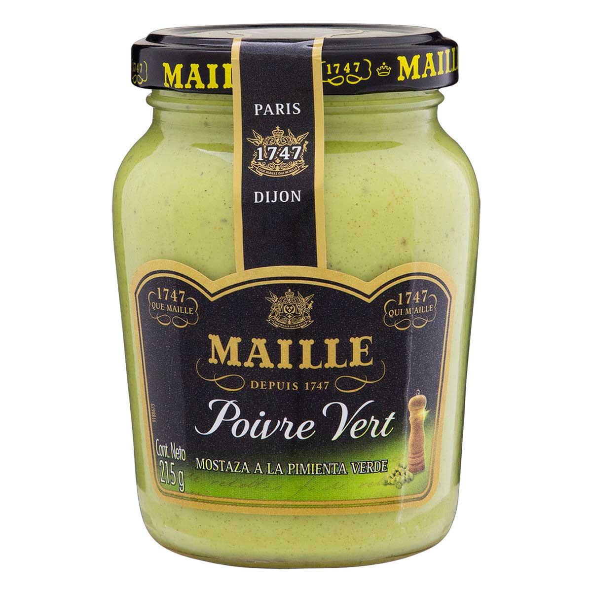 Mostarda Pimenta-Verde Maille Vidro 215 g