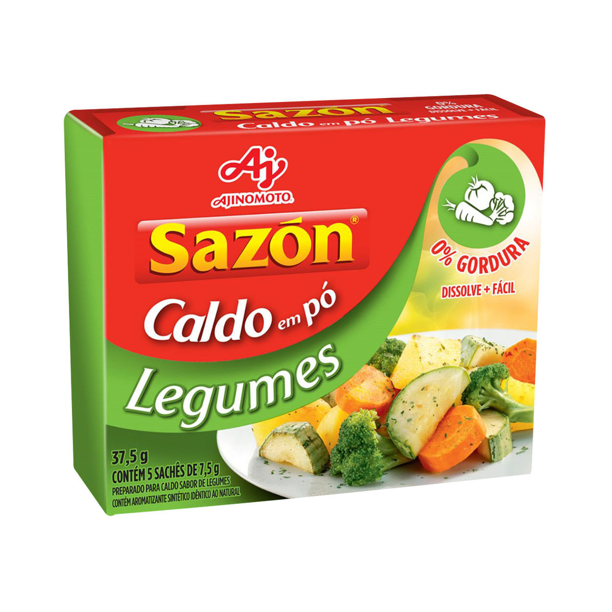 Caldo em Pó de Legumes com Sal Sazon 37,5g