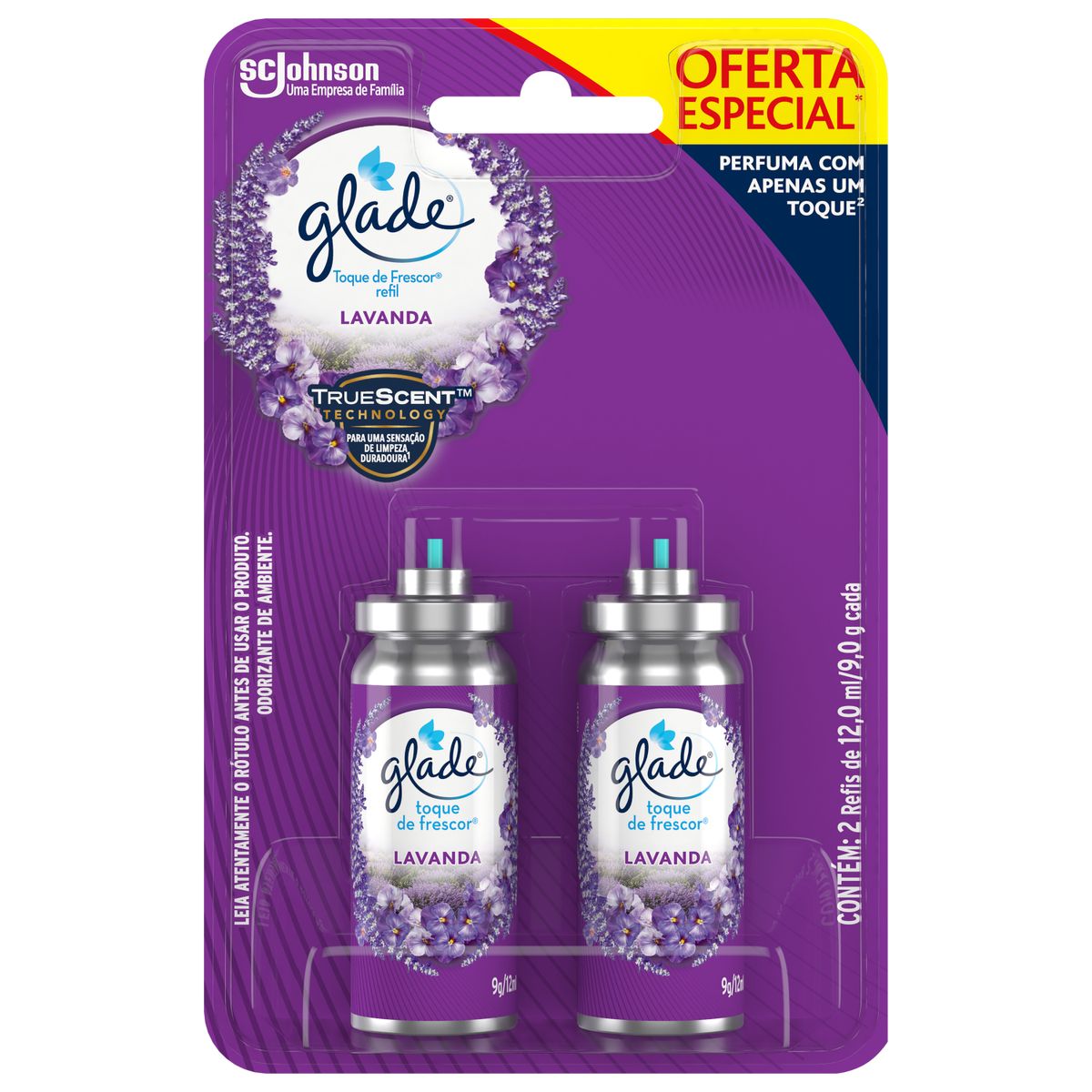 Desodorizador Glade Toque de Frescor Refil Lavanda Leve 2 Com Desconto