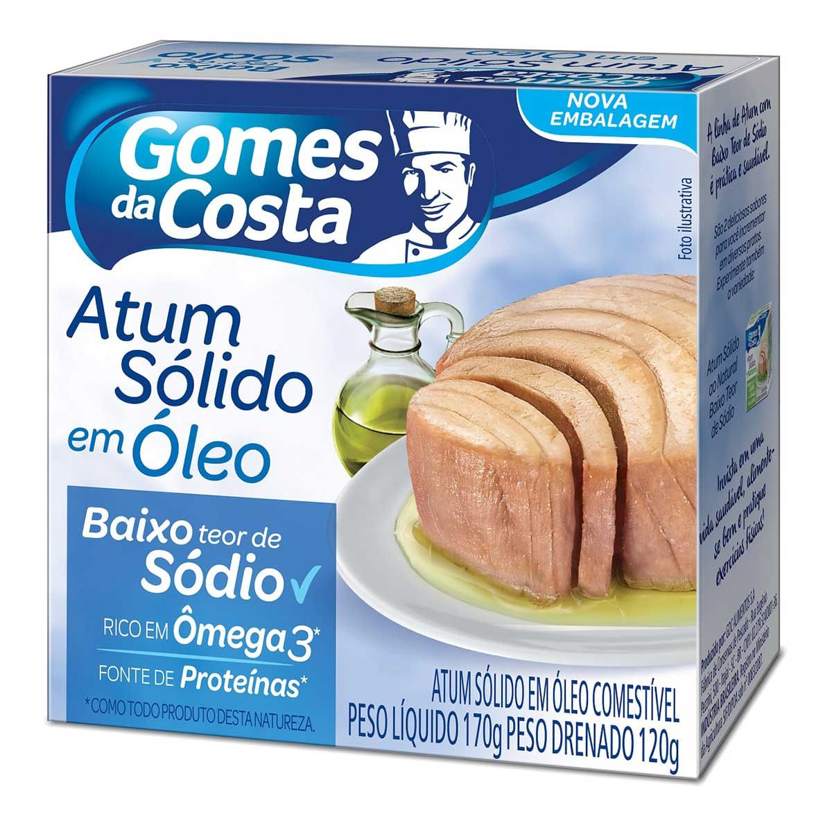 Atum Sólido em Óleo Gomes da Costa 170g