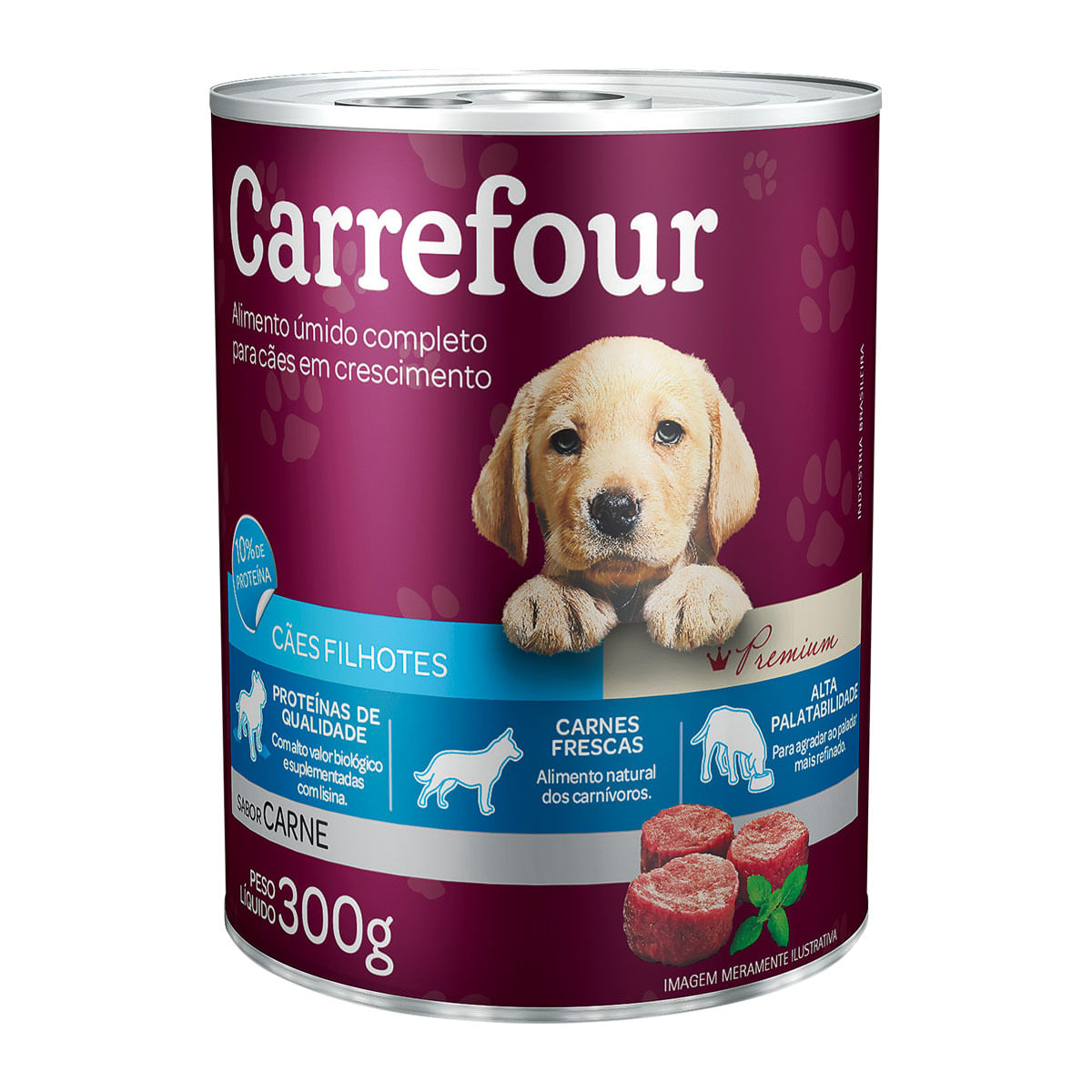 Ração Úmida para Cachorro Sabor Carne Carrefour 300g