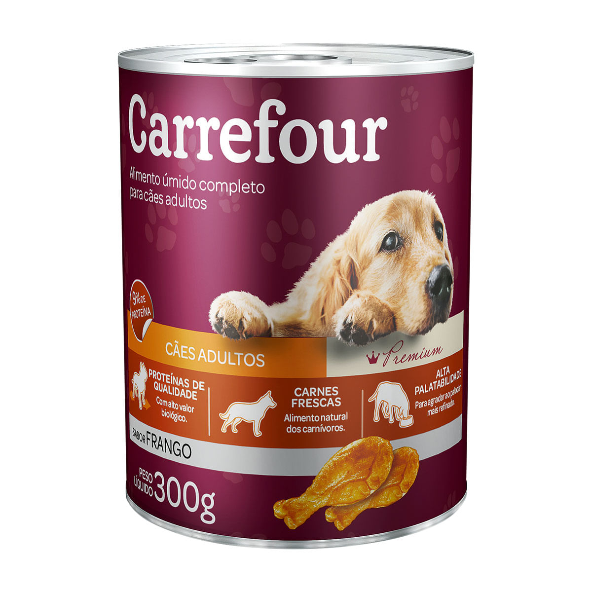 Ração Úmida para Cachorro Sabor Frango Carrefour 300g