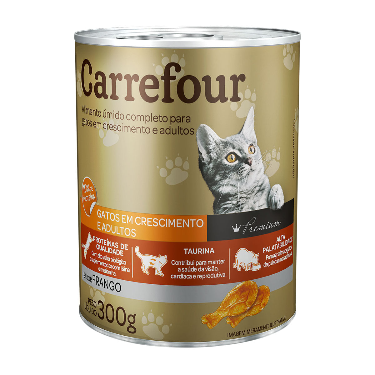 Ração Úmida para Gato Carrefour Frango 300g