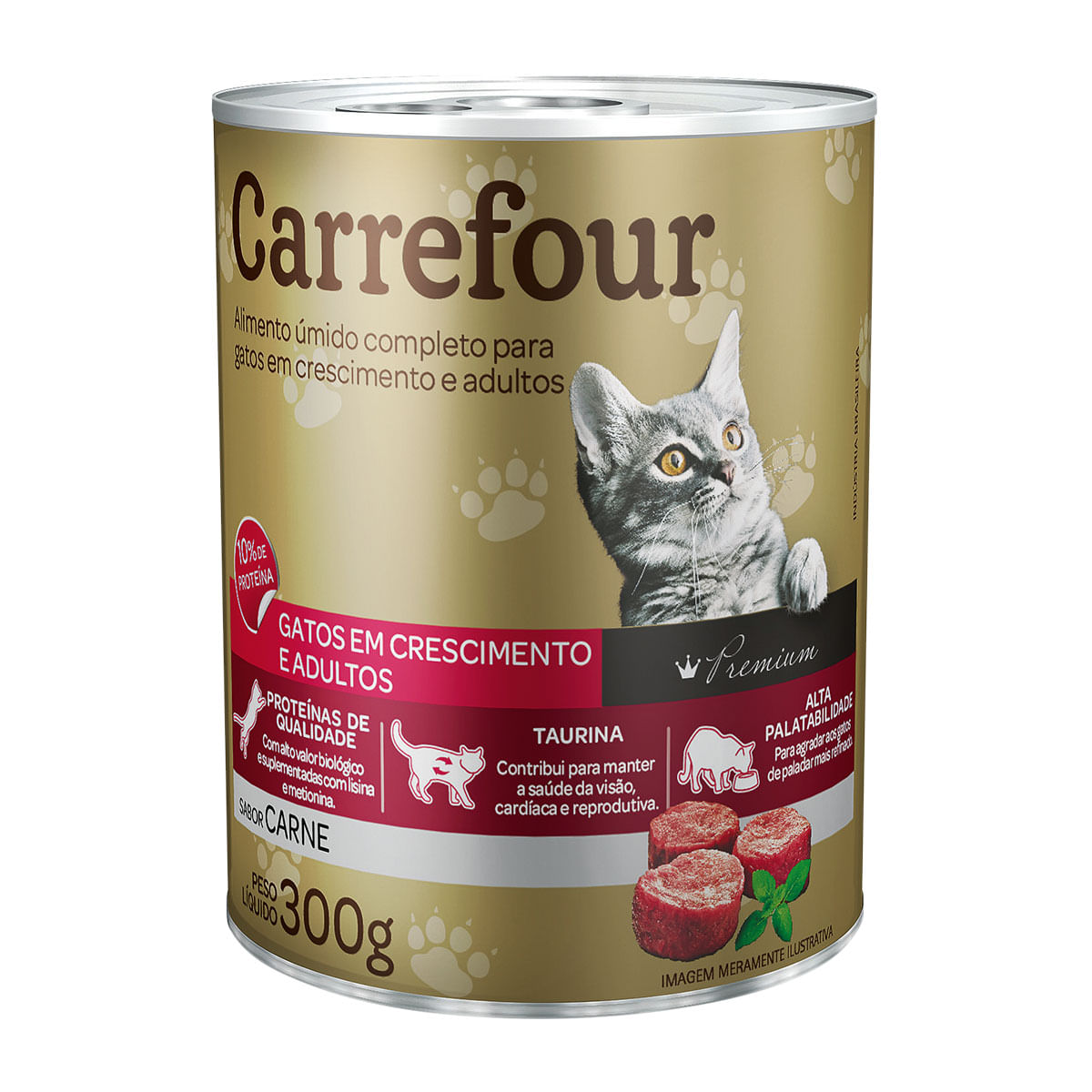 Ração Úmida para Gato Carrefour Carne 300g