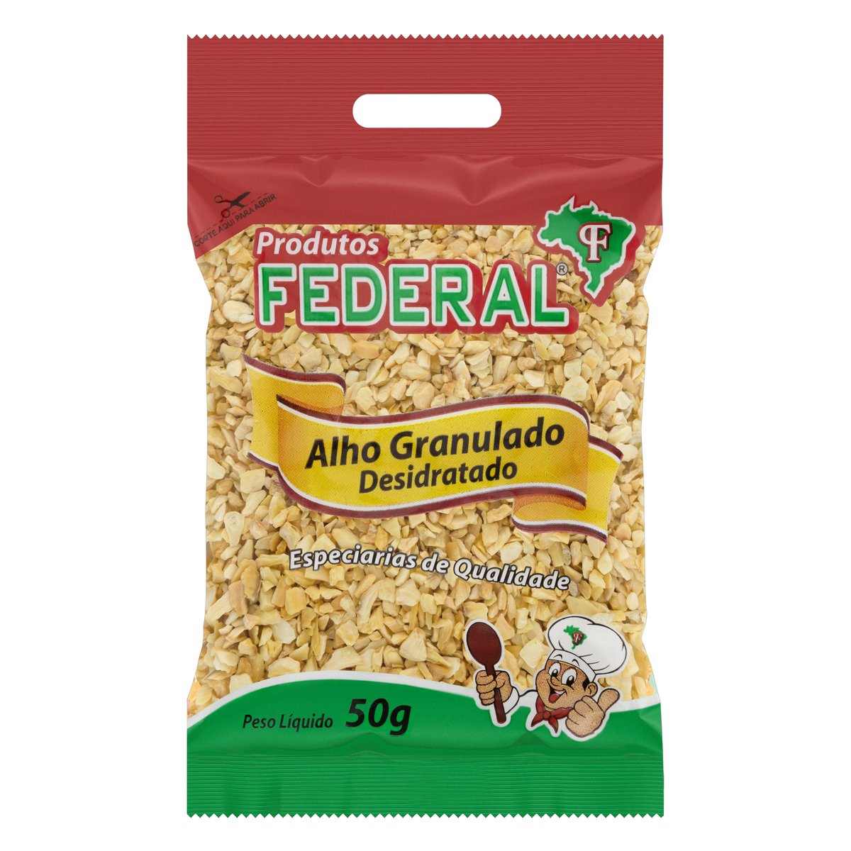 Alho Granulado Desidratado Federal 50 g