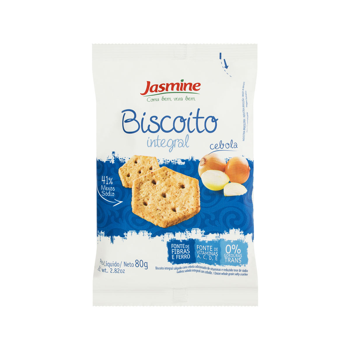 Biscoito Integral de Cebola Jasmine 80g