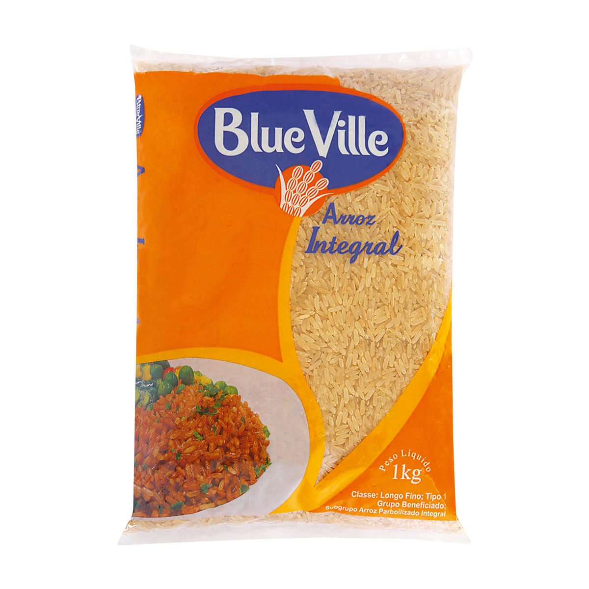 Arroz Integral Longo-fino Tipo 1 Blue Ville 1Kg