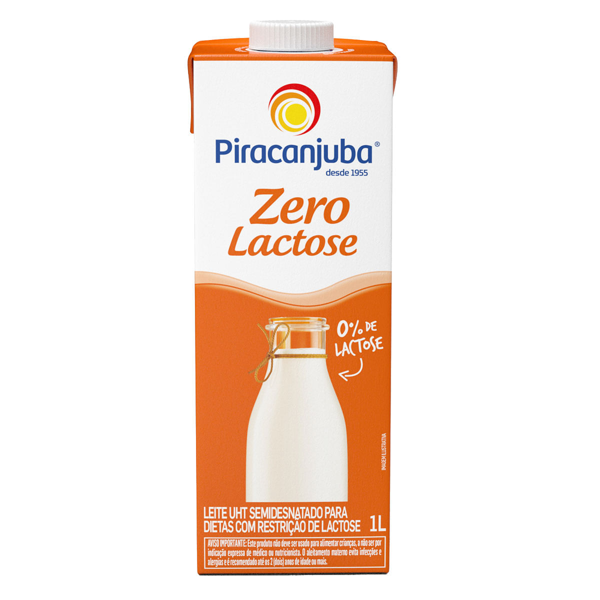 Leite Semidesnatado Piracanjuba Zero Lactose 1 Litro