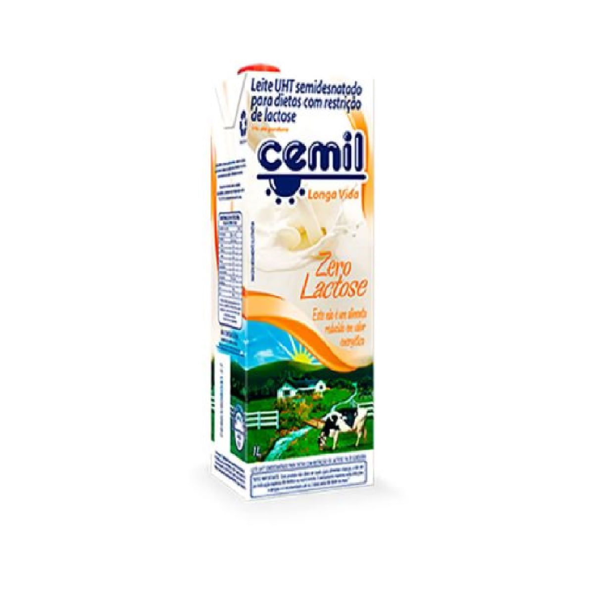 Leite UHT Semidesnatado Zero Lactose Cemil 1 Litro