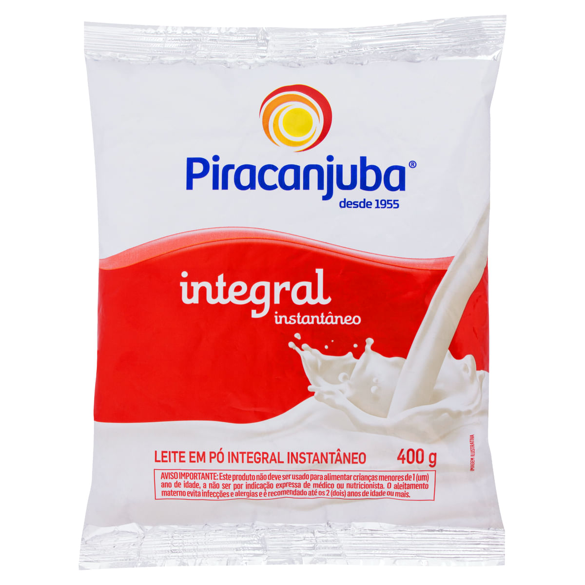 Leite em Pó Piracanjuba Integral Instantâneo 400g