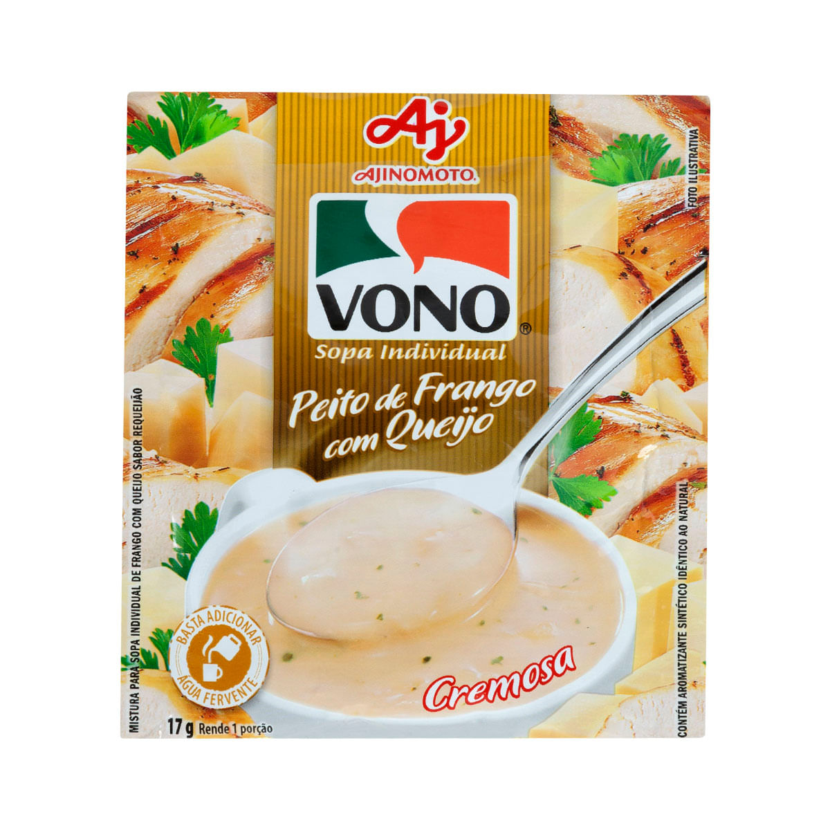 Sopa de Peito de Frango com Queijo Cremosa Vono 17g