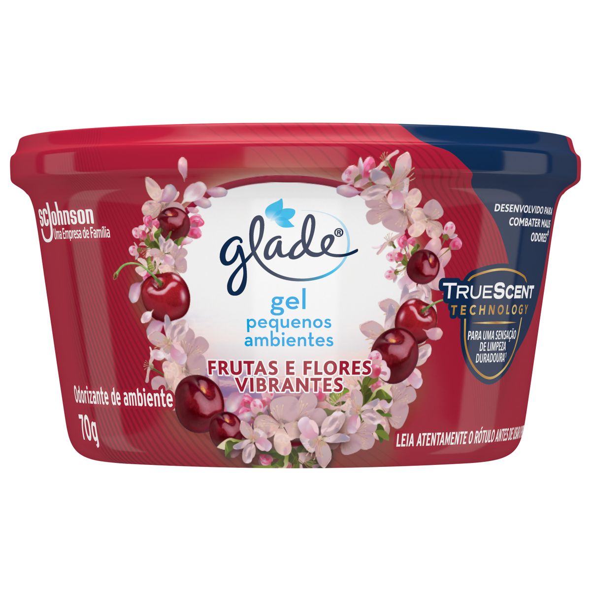 Desodorizador Glade Gel Pequenos Ambientes Frutas e Flores Vibrantes 70 g