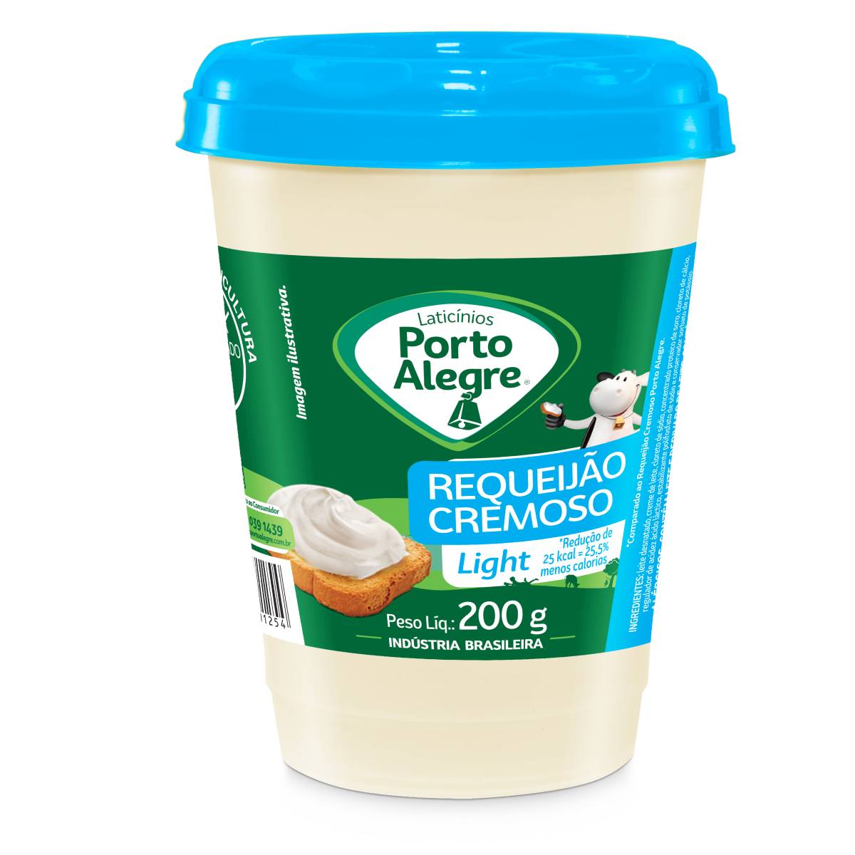 Requeijão Cremoso Porto Alegre Light Pote 200 g