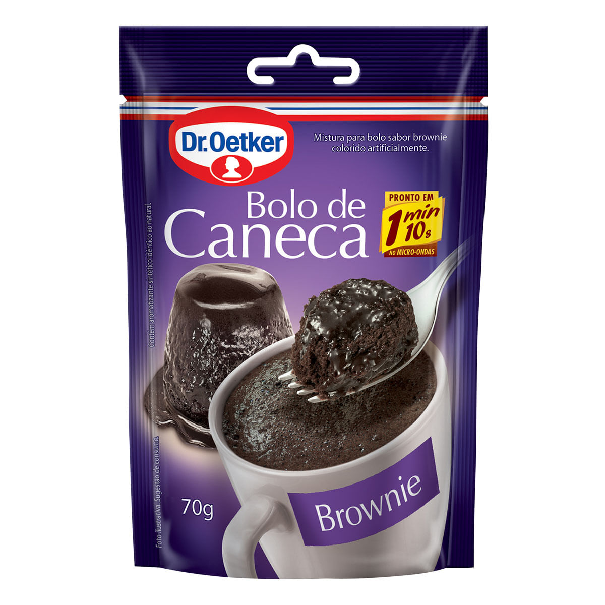 Mistura para Bolo de Caneca Sabor Brownie Dr. Oetker 70g