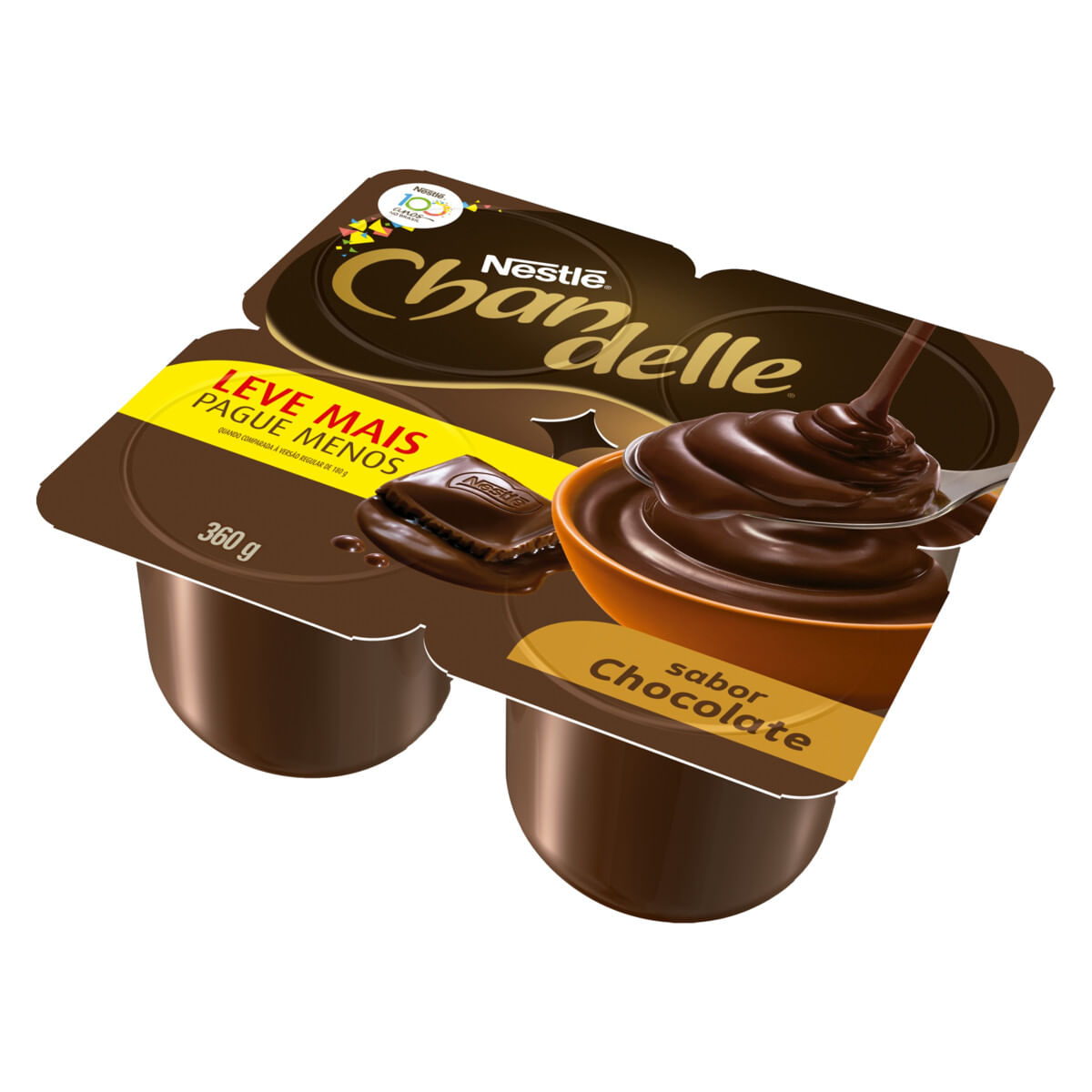 Chandelle Chocolate Nestlé 360g 4 Unidades