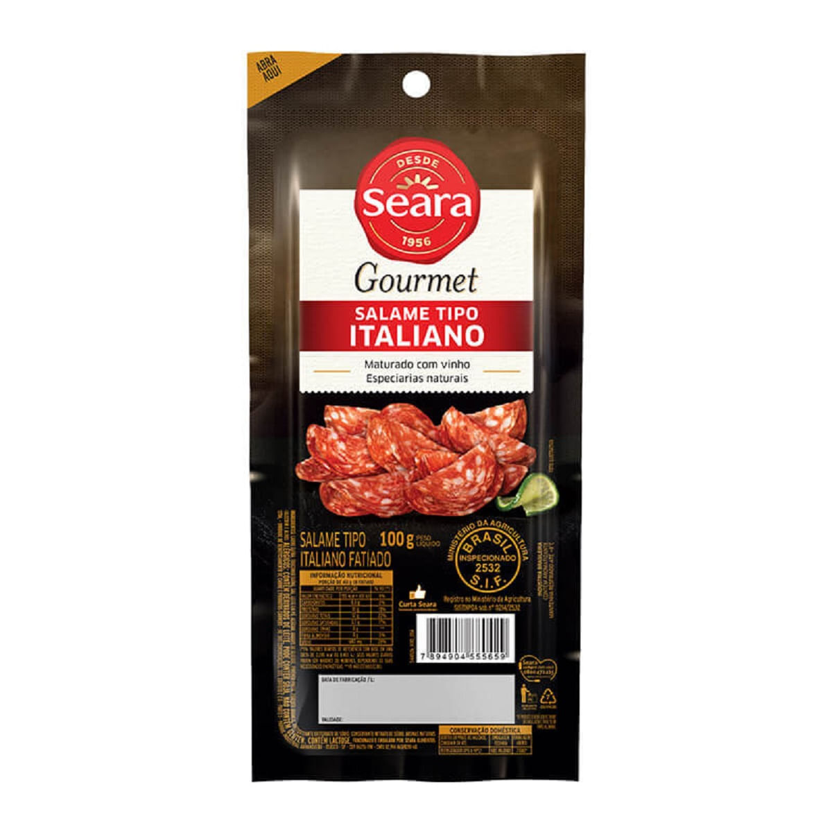 Salame Italiano Fatiado Seara Gourmet 100 g