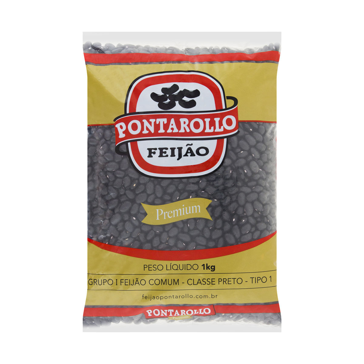 Feijão Preto Tipo 1 Pontarollo Premium Pacote 1Kg