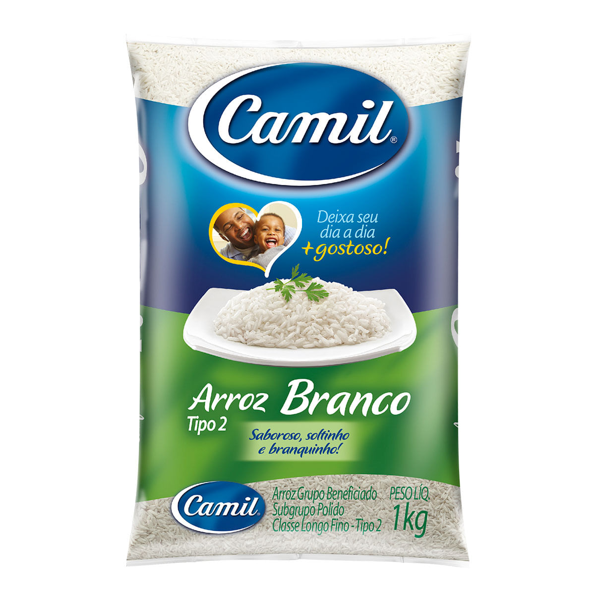 Arroz Branco Longo-fino Tipo 2 Camil Todo Dia 1 Kg