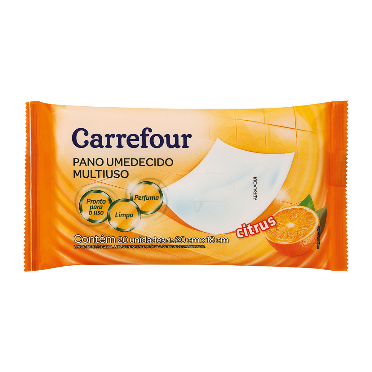 Toalha Umedecida Carrefour Citrus com 20 Unidades