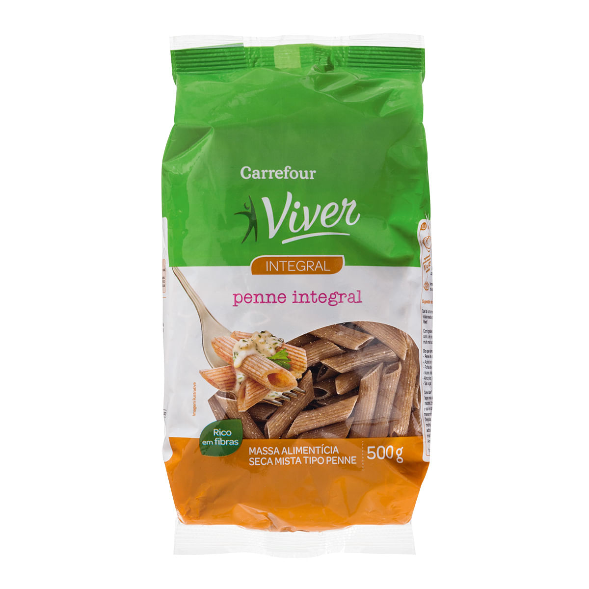 Macarrão Penne Integral Carrefour Viver 500g